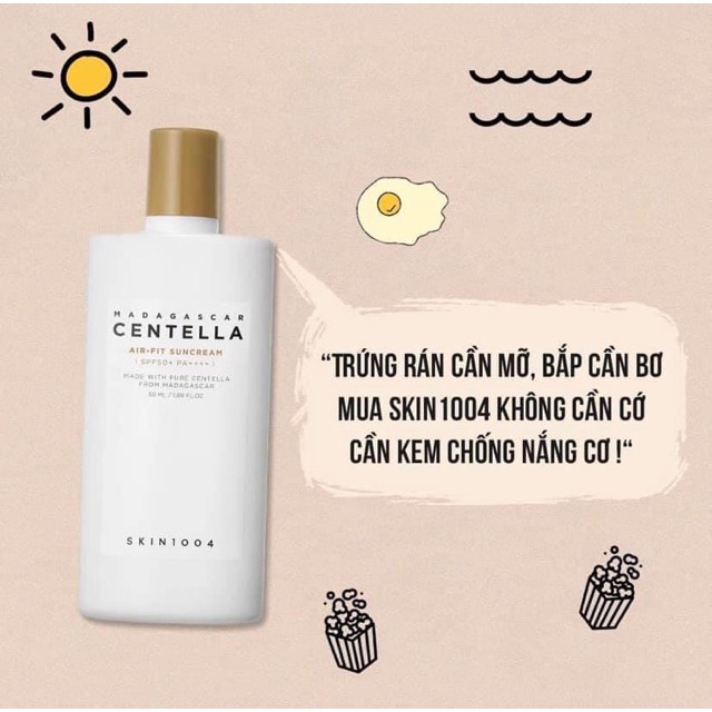 Kem Chống Nắng cho Da Nhạy Cảm Skin 1004 Madagascar Centella Air-fit Suncream SPF50+ PA+ 50ml