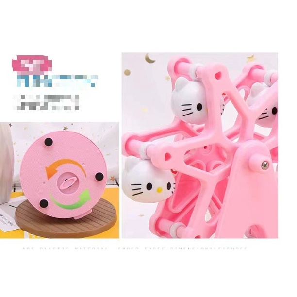 Mô hình âm nhạc đu quay Hello-Kitty và những chú mèo dễ thương cho bé gái
