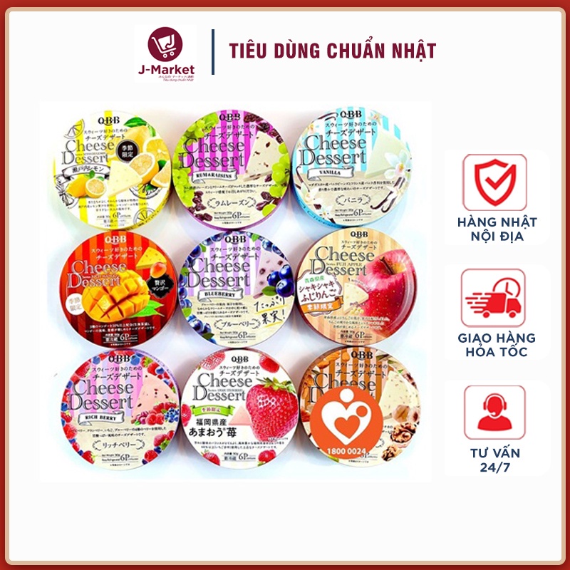 Phô mai QBB Nhật Bản đủ vị cho bé 90g