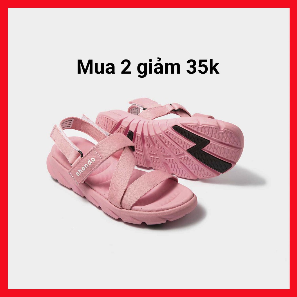 | RẺ ĐẸP NHẤT | Giày Sandals SHONDO F6 Sport – F6S205-Màu Hồng Sáng . HOT 2020