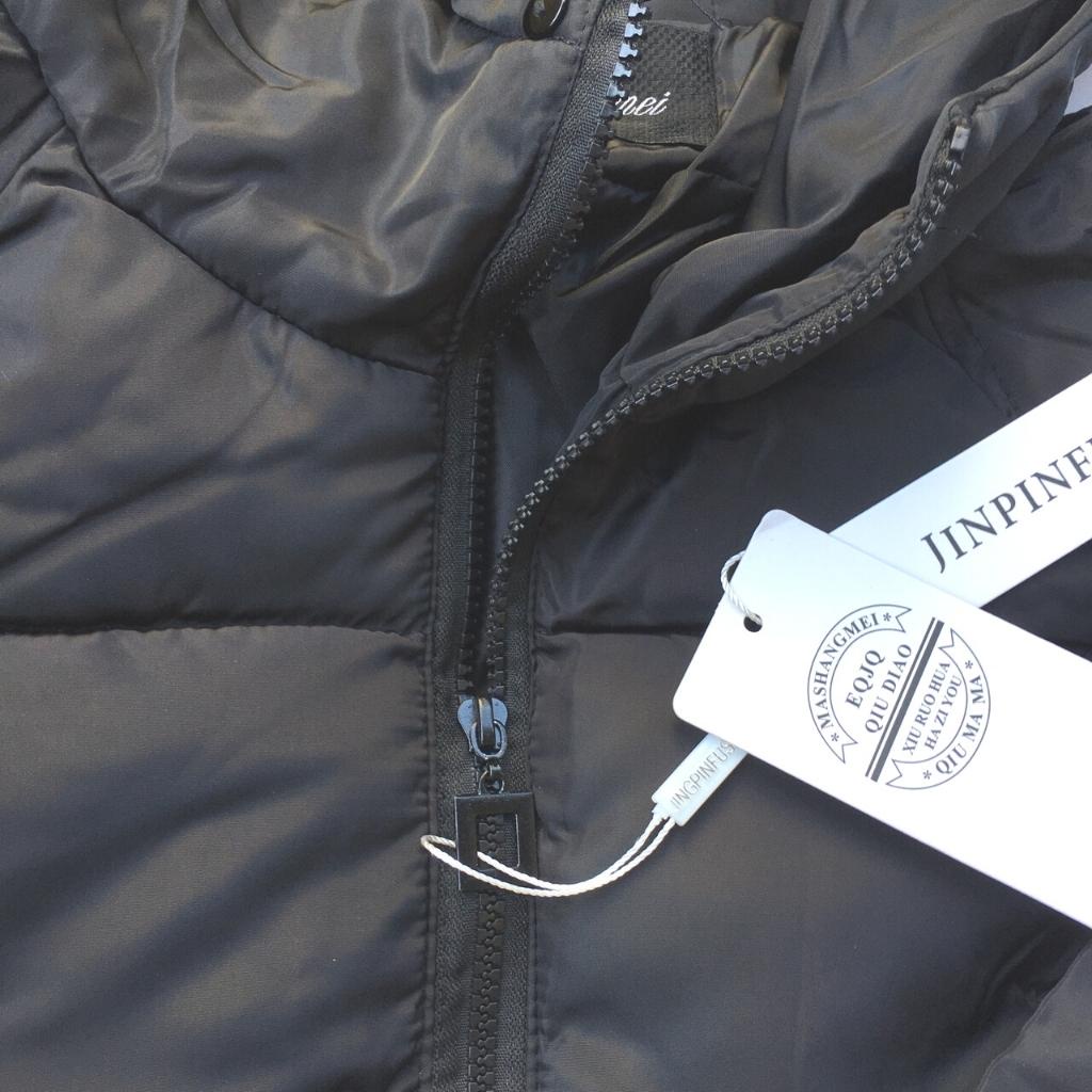 Áo phao dáng dài, áo khoác nữ dáng dài có mũ vành lông. | BigBuy360 - bigbuy360.vn