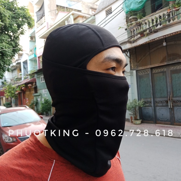 [Ninja 3in1 - vải lưới] Khăn Trùm Đầu Ninja chống nắng, đội mũ fullface vải lưới