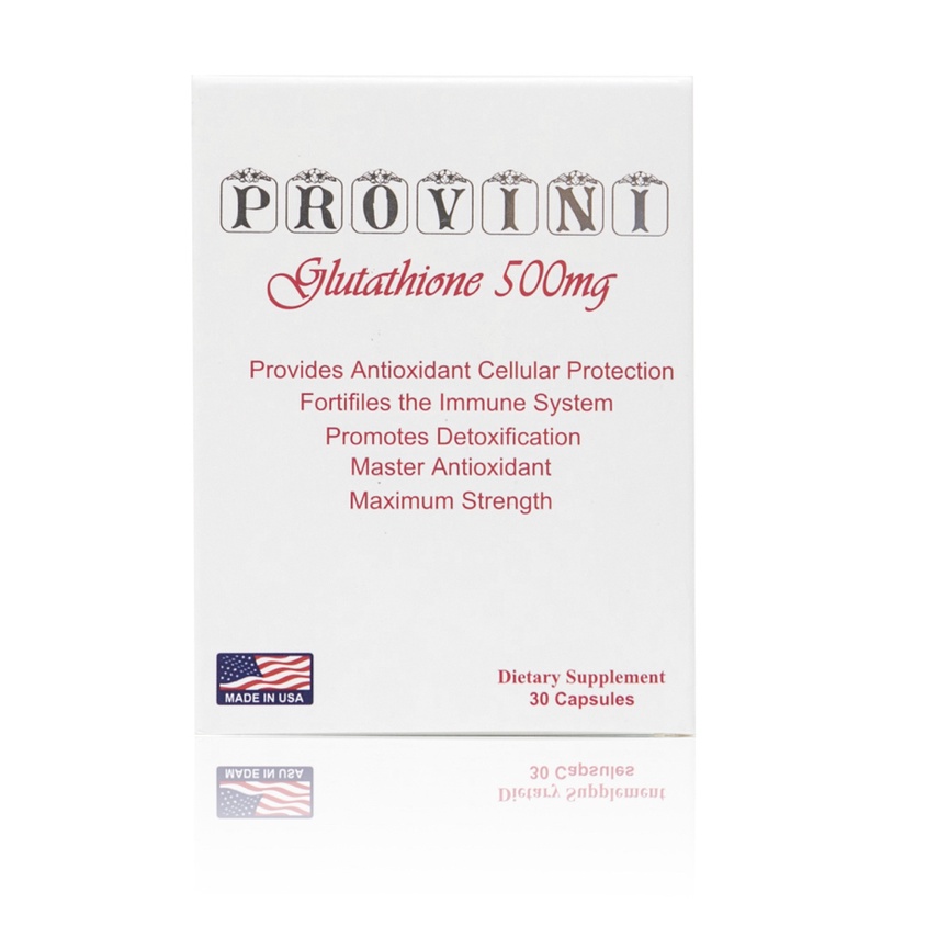 Viên uống trắng da PROVINI Glutathione USA 500mg giảm mờ nám sạm da, chậm lão hoá da Hộp 30 viên
