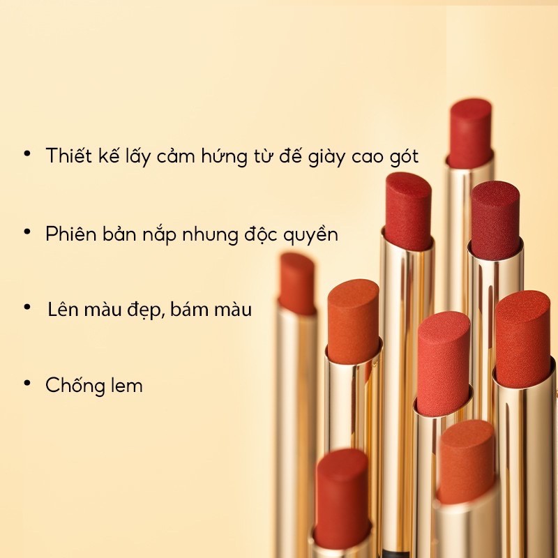 Son lì dưỡng môi màu nhung mịn