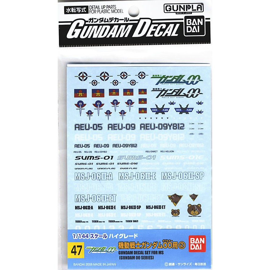 Mô hình lắp ráp GUNDAM DECAL 47 - HG 1/144