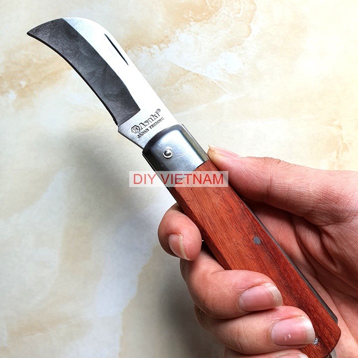 Dao gập rọc cáp đa năng cho thợ điện Kapusi Japan chiều dài 180mm, Bảo hành 12 tháng