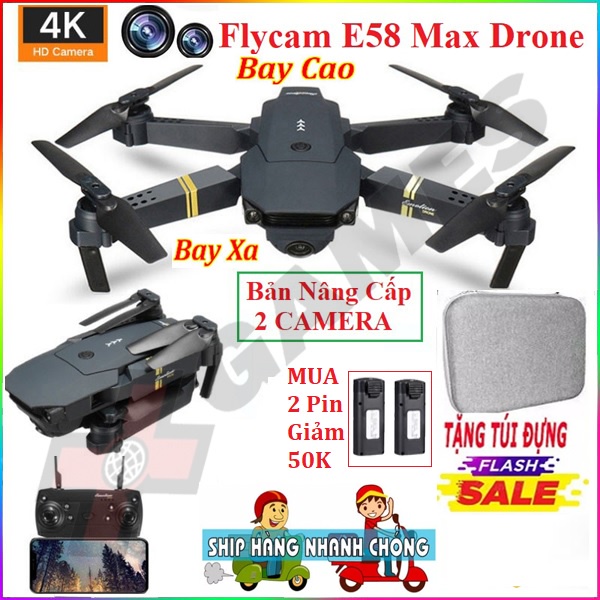 ✨𝑻𝒉𝒐̉𝒂 𝑺𝒖̛́𝒄 𝑩𝒂𝒚 𝑳𝒖̛𝒐̛̣𝒏✨Máy bay điều khiển từ xa Flycam E58/E525/P5 Pro 720P quay phim HD 2 CAMERA góc quay rộng, chống