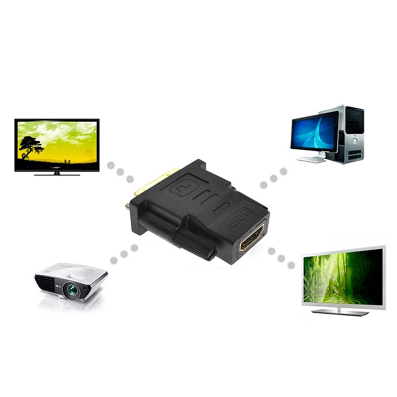 Đầu cắm chuyển đổi mạ vàng 24K sang cổng HDMI DVI 24 + 1 Pin 1080P