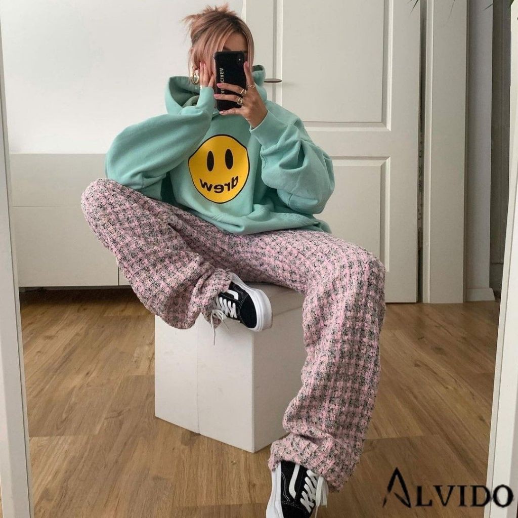 Áo Hoodie Nam Nữ ALVIDO hoodie Unisex Drew oversize form rộng nam nữ unisex phong cách ulzzanghàn quốc AN205