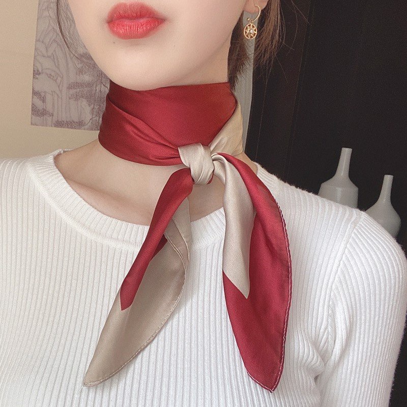 Khăn bandana quấn làm áo Blackpink cao cấp 70 70x70cm turban lụa vuông quàng cổ quấn tóc nữ đẹp