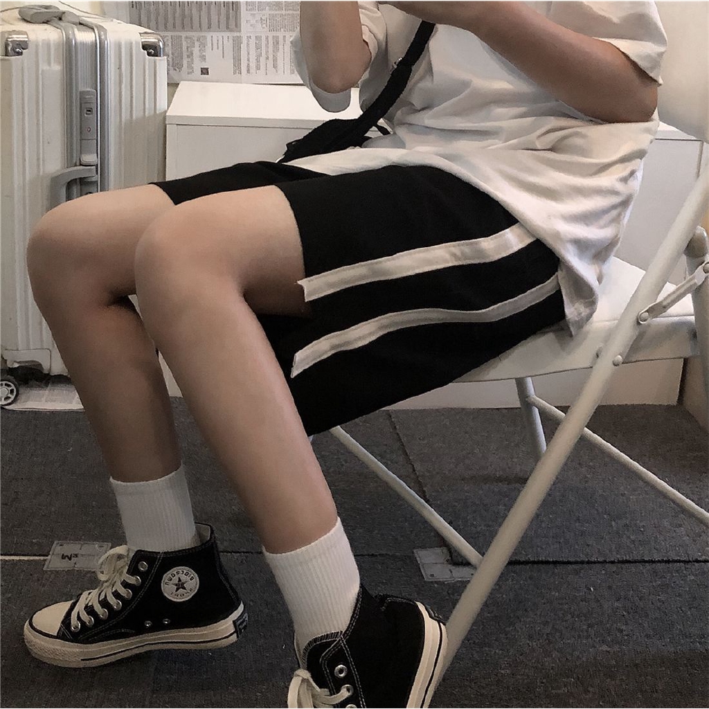 Quần Đùi Kiểu Dáng Đơn Giản Dễ Phối Đồ 239016Quần Short Ống Rộng Phối Túi Thời Trang Cho Nam Nữ