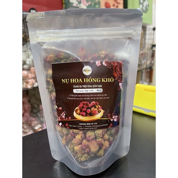 Nụ hoa hồng khô Đà Lạt túi 100gram