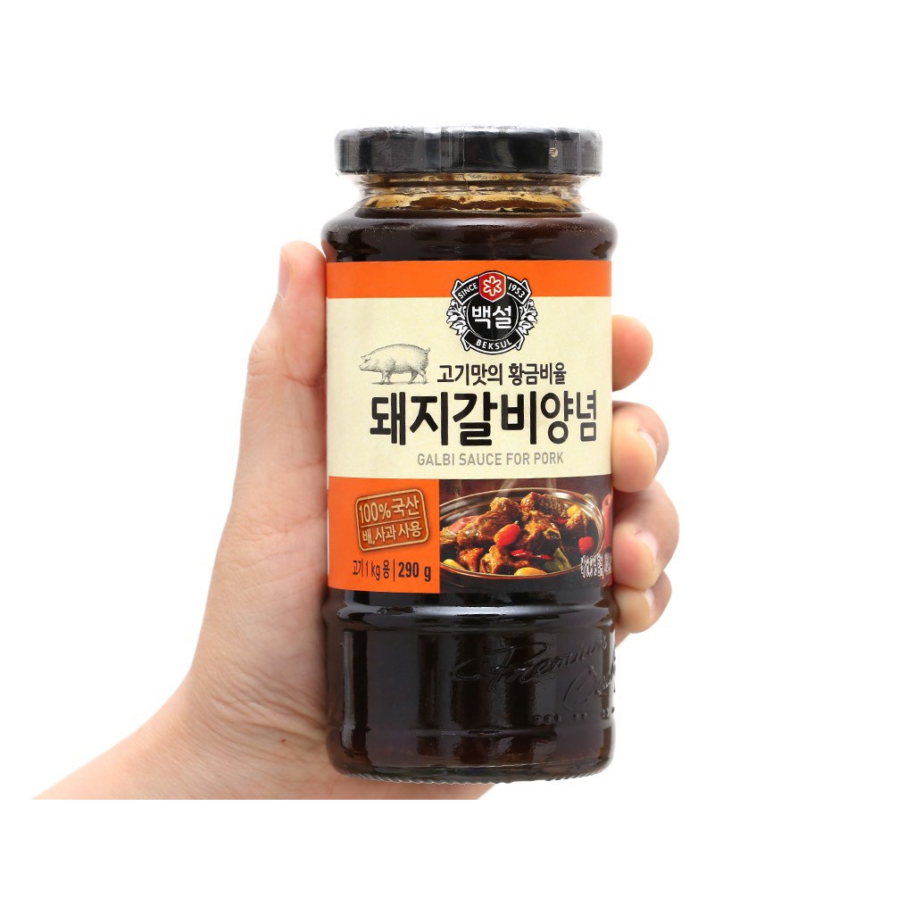 Sốt ướp thịt sườn heo Hàn Quốc Beksil Cj chai 290g