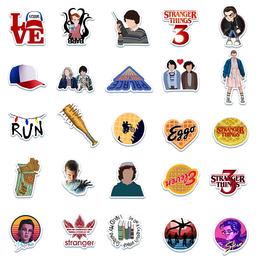 ❉ Stranger Things Series 08 Stickers ❉ 50Pcs/Set DIY Fashion Mixed Luggage Laptop Skateboard Doodle Decals Stickers