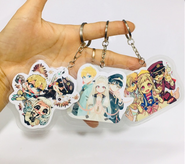 4 móc khoá jibaku shounen hanako-kun ép cắt tỉa mẫu ngẫu nhiên