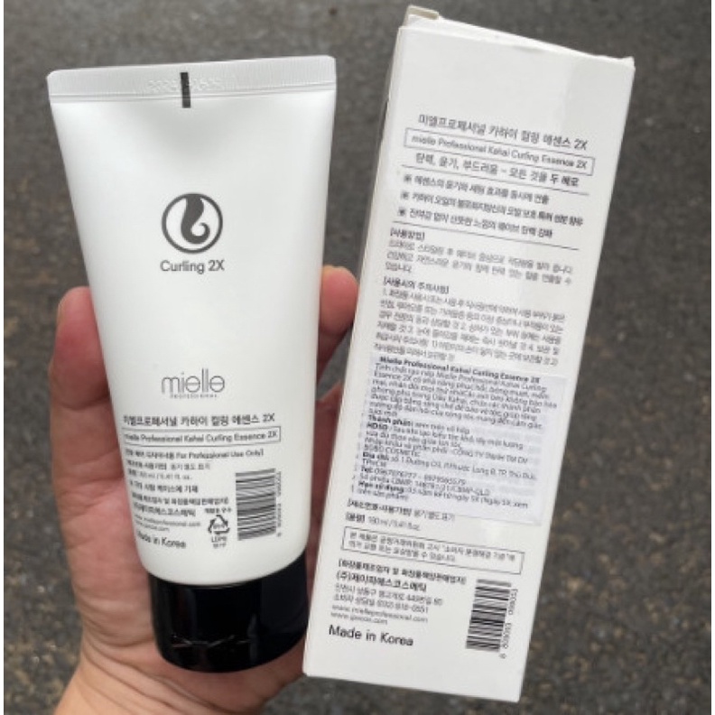 TINH CHẤT PHỤC HỒI VÀ TẠO NẾP TÓC MIELLE PROFESSIONAL KAHAI CURLING ESSENCE 2X 180ml