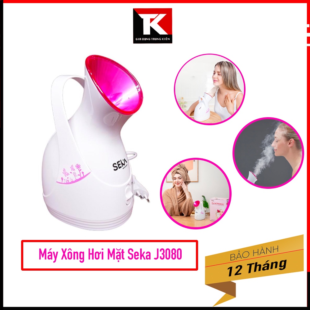 Máy xông hơi da mặt tại nhà SEKA J3080 - máy xông hơi da mặt mini cầm tay cao cấp công suất 280W - Bảo hành 12 tháng