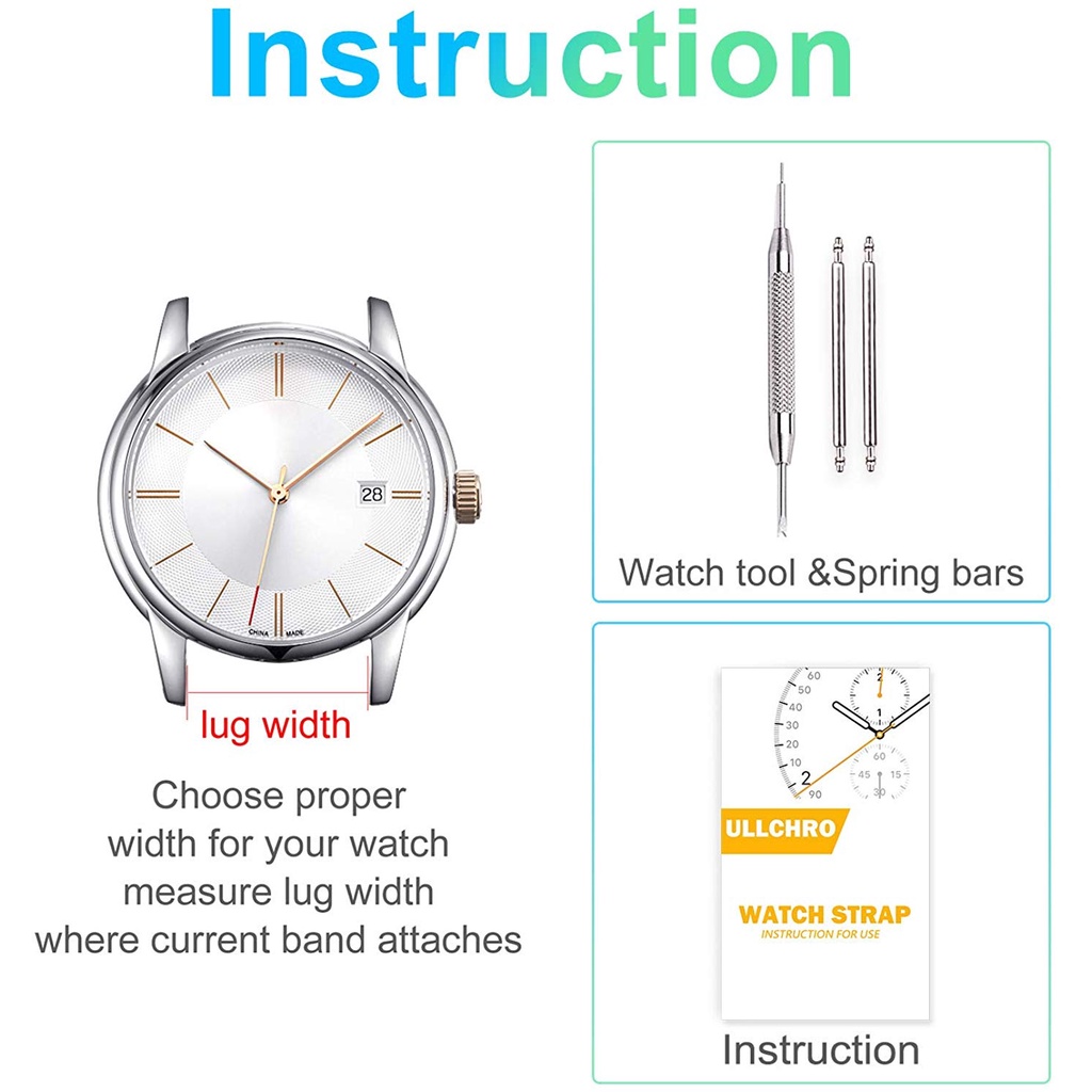 Dây Đeo Đồng Hồ Thông Minh Bằng Cao Su Silicone Chống Thấm Nước Họa Tiết Kẻ Sọc 18 / 20 / 22 / 24mm