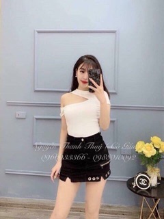 Áo lệch vai cộc tay