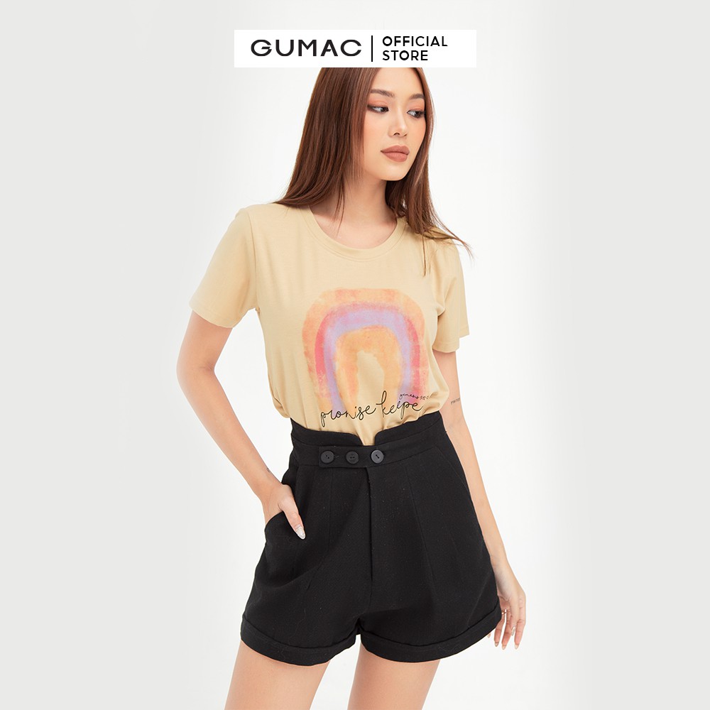 Quần short nữ 3 nút GUMAC phong cách năng động QB476 | BigBuy360 - bigbuy360.vn