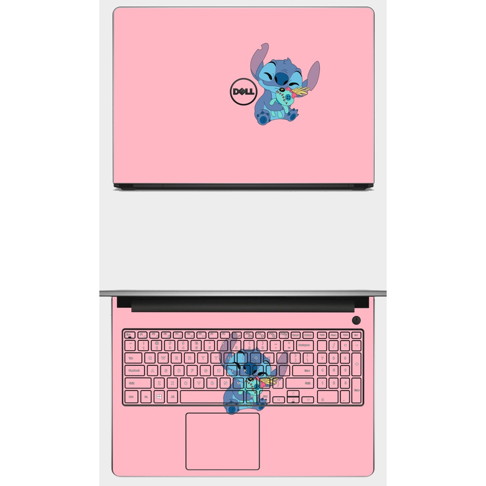 SKIN Laptop in hình STITCH đẹp. Full các dòng máy: Dell, Asus, Acer, Hp,... In hình theo yêu cầu