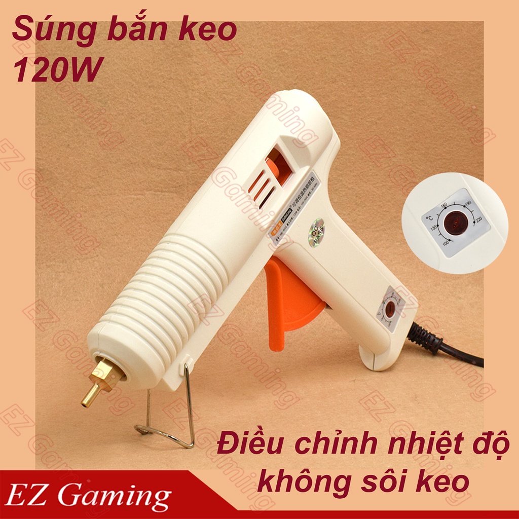 Súng bắn keo cao cấp có điều chỉnh nhiệt độ, đầu CNC, dùng keo lớn công suất cao 120W