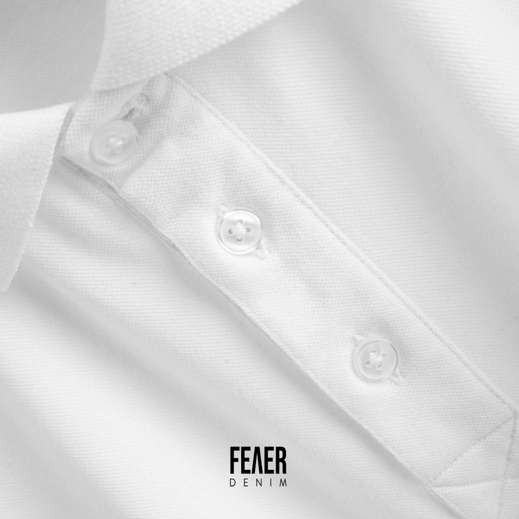 Áo polo nam FEAER DENIM chất thâm hút thoáng khí vải cotton PREMIUM POLO trắng và đen | BigBuy360 - bigbuy360.vn