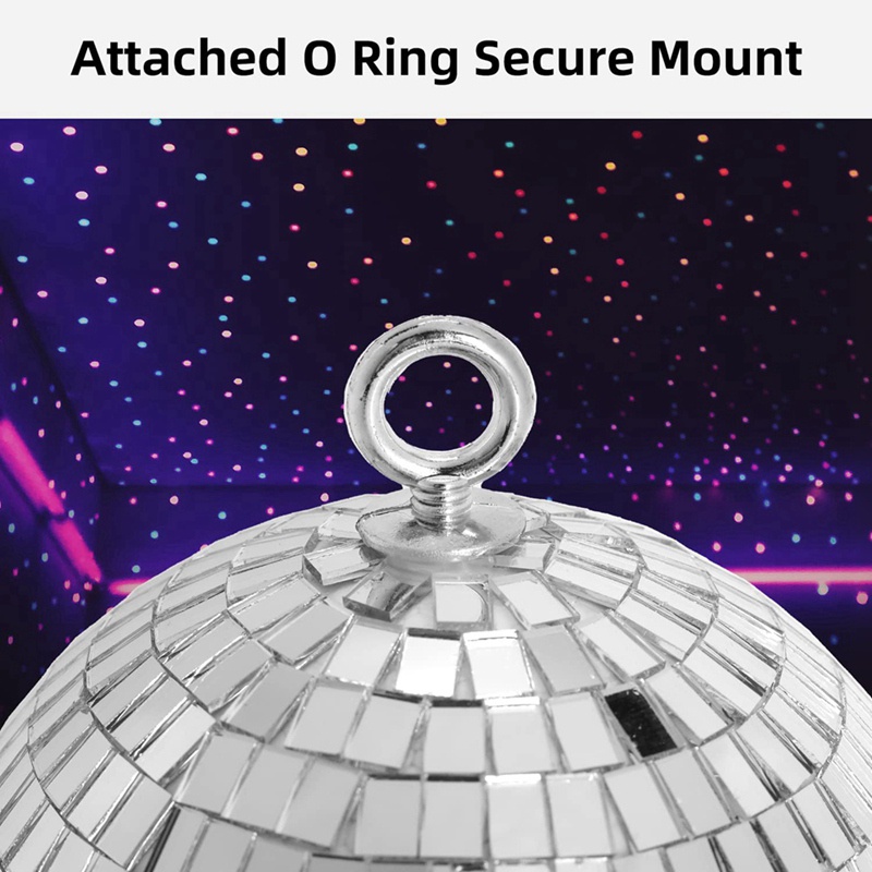 Bóng Đèn Disco Hiệu Ứng Gương Màu Bạc 30cm Có Vòng Treo Cho Tiệc Tùng / Sinh Nhật
