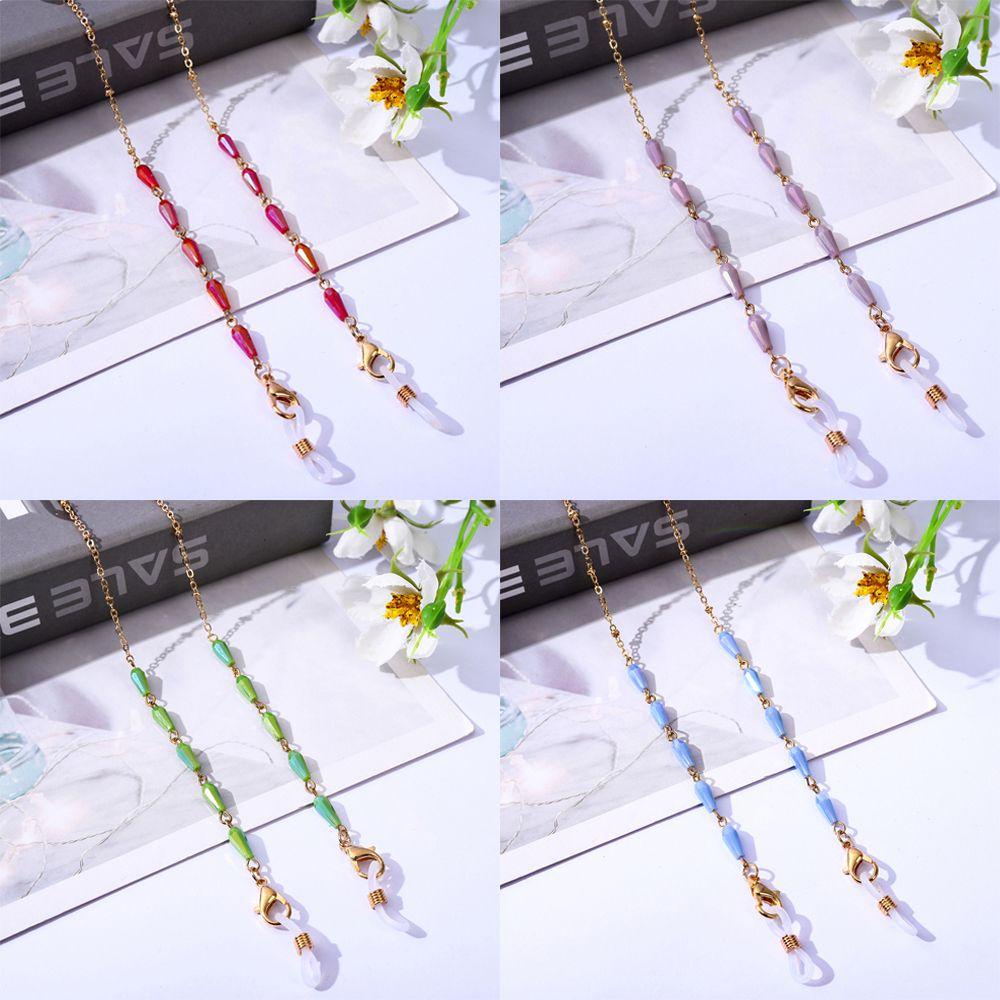 NIUYOU Dây Chuỗi Hạt Pha Lê Đeo Mắt Kính Chống Thất Lạc Thời Trang