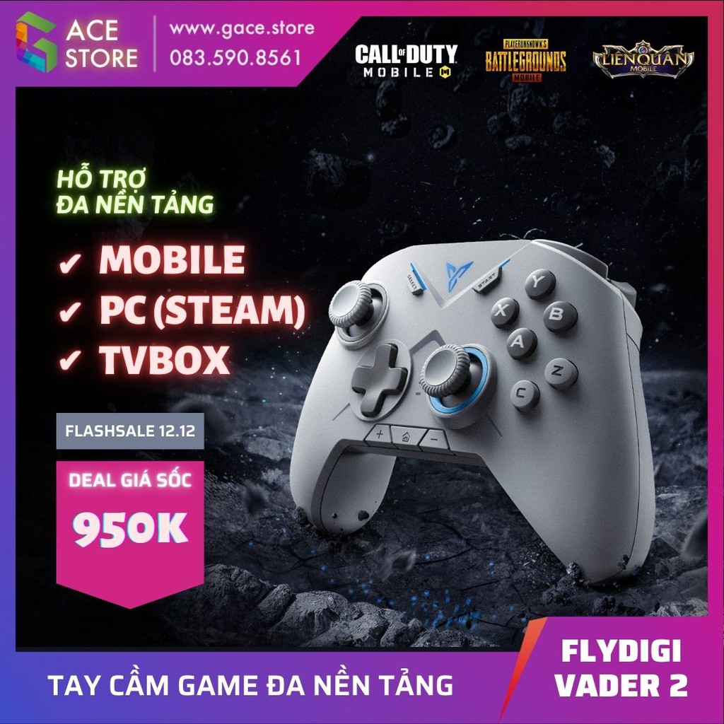 Flydigi Vader 2 | Tay cầm chơi game đa nền tảng Android / IOS / PC / Steam / Tivibox