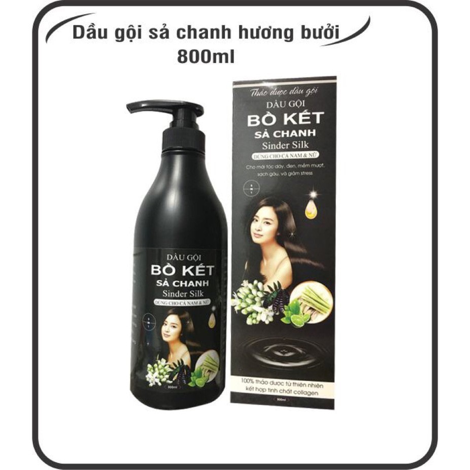 DẦU GỘI BỒ KẾT SẢ CHANH 800ml THÀNH PHẦN BỒ KẾT SẢ CHANH