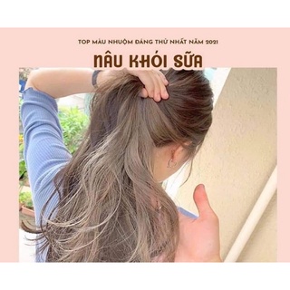 COMBO Thuốc nhuộm tóc KÈM oxy trợ nhuộm các màu HOT không cần thuốc tẩy tóc nhuộm tóc tại nhàp