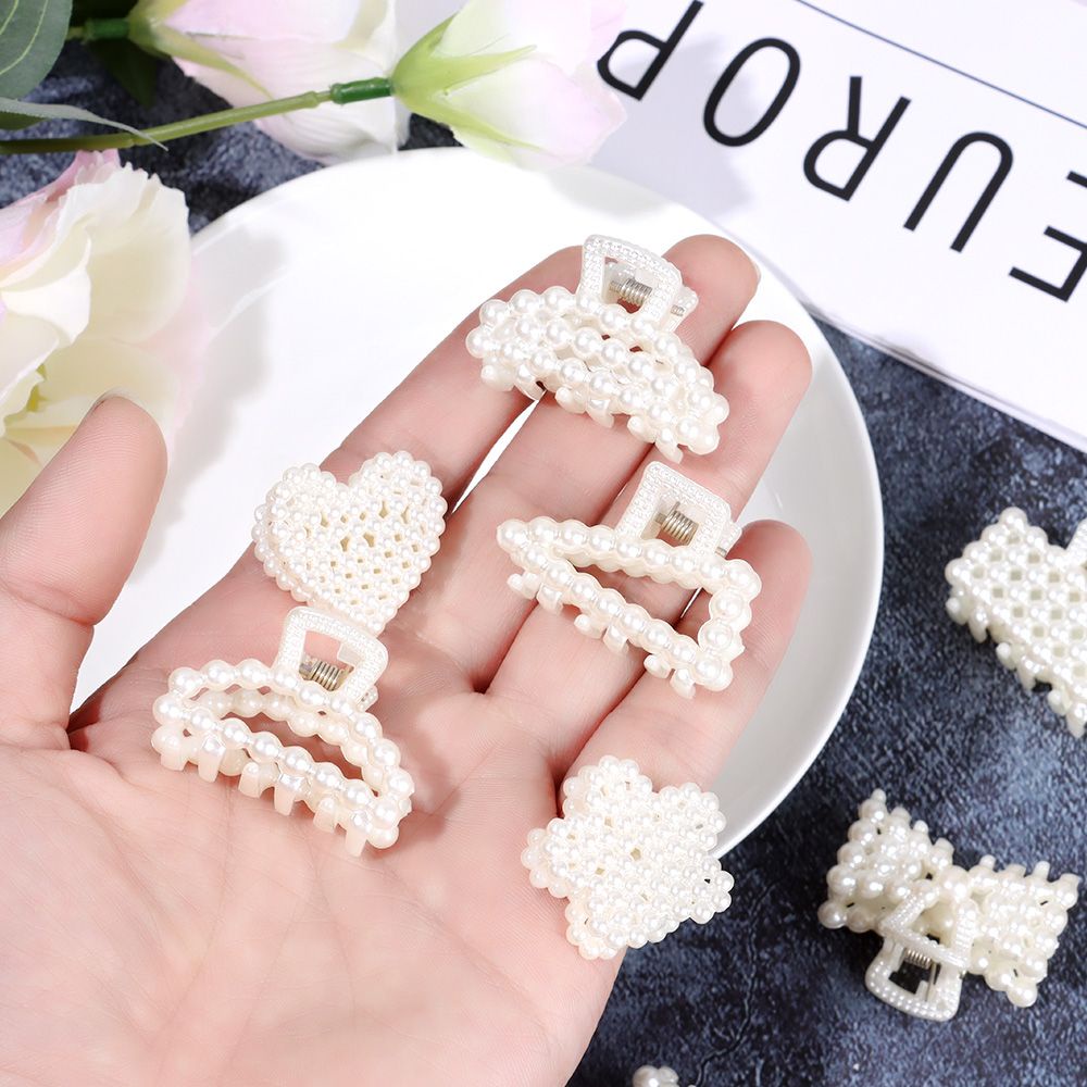 Kẹp Tóc Đính Ngọc Trai Màu Trắng Phong Cách Ngọt Ngào Thanh Lịch Cho Nữ