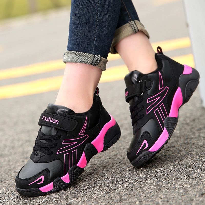 Giày Thể Thao Phối Lưới Da 2 Kiểu Siêu Nhẹ Thời Trang Cho Bé Size 28-37