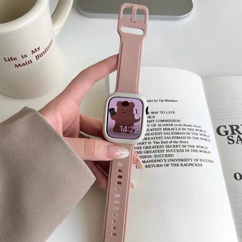 Dây Silicone Thay Thế Cho ĐồNg Hồ Apple 45mm 41mm44mm 40mm 42mm 38mm iWatch series 7 6 se 5 4 3 2