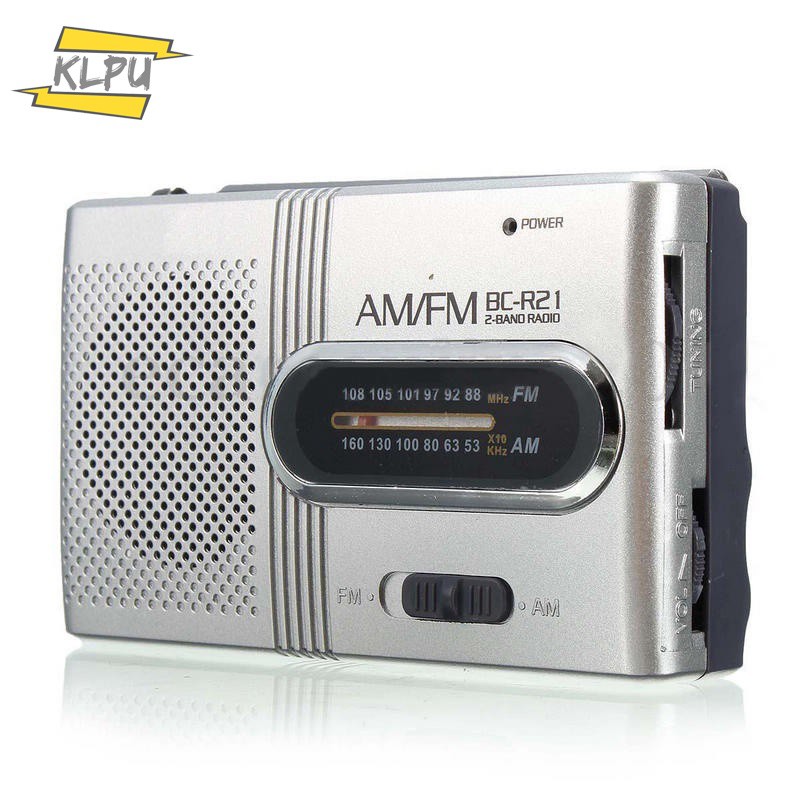 KLPU Pocketradio AM/FM Mini Portable Radio Telescopic Antenna Radio Pocket World Receiver Speaker Gifts