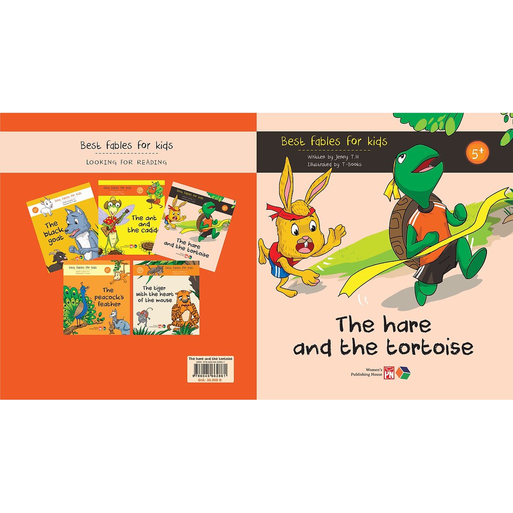 Sách -  The hare and the tortoise ( Best fables for kids) Truyện tranh đơn ngữ cho thiếu nhi - 8782168541091