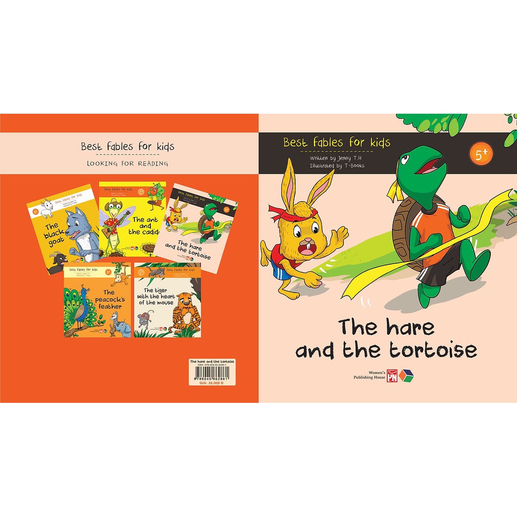 Sách -  The hare and the tortoise ( Best fables for kids) Truyện tranh đơn ngữ cho thiếu nhi - 8782168541091 | BigBuy360 - bigbuy360.vn