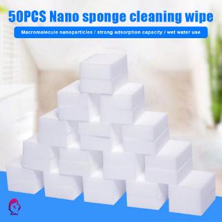 【Hàng mới về】 50 Pcs Multi-functional Magic Sponge Eraser Cleaner Cleaning 100 x 60 x 20mm