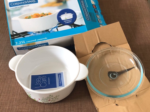 Nồi thuỷ tinh tròn Pháp Corningware P-12-22-PVG 1.25L-2.25L Provence Garden