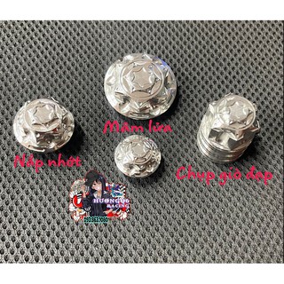 Set Mâm Lửa+Nắp Nhớt+Chụp Giò Đạp Salaya Inox 304 Cho Các Dòng Xe Honda