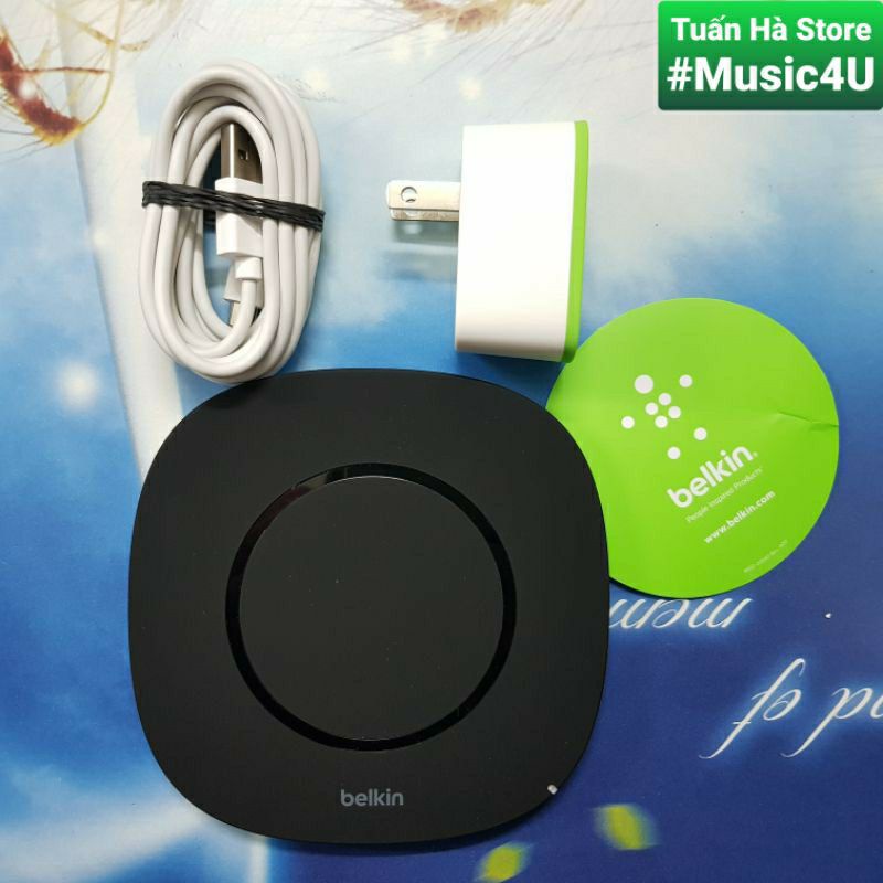 Đế sạc nhanh không dây Belkin 5W, 7.5W cho Iphone, Airpods, F7U054, F7U027, F8M747bt, Chuẩn MFI [Music4U]