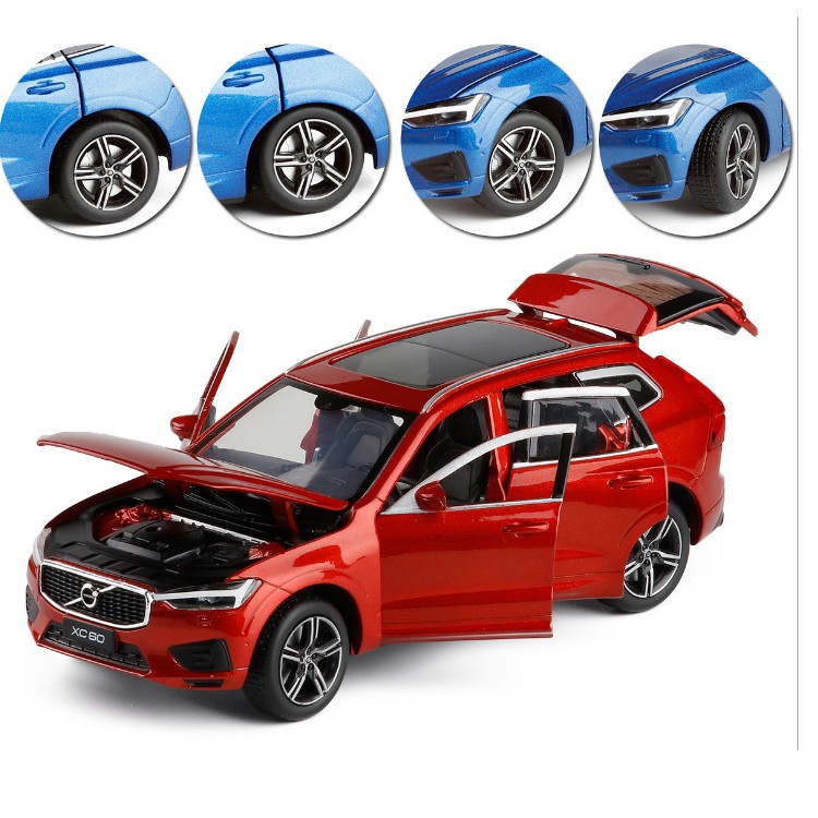 Xe mô hình ô tô Volvo XC60 tỉ lệ 1:32 xe đồ chơi trẻ em - xe ô tô làm bằng kim loại mở được cửa