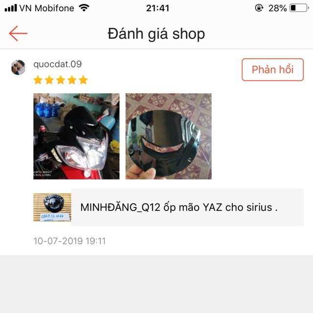 MINHĐĂNG_Q12 ốp mão YAZ cho sirius .
