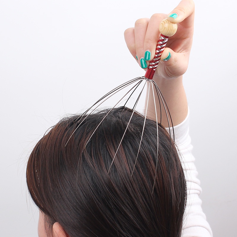 Cây massage đầu chất liệu hợp kim giúp thư giãn, giảm mệt mỏi stress cải thiện giấc ngủ TM080