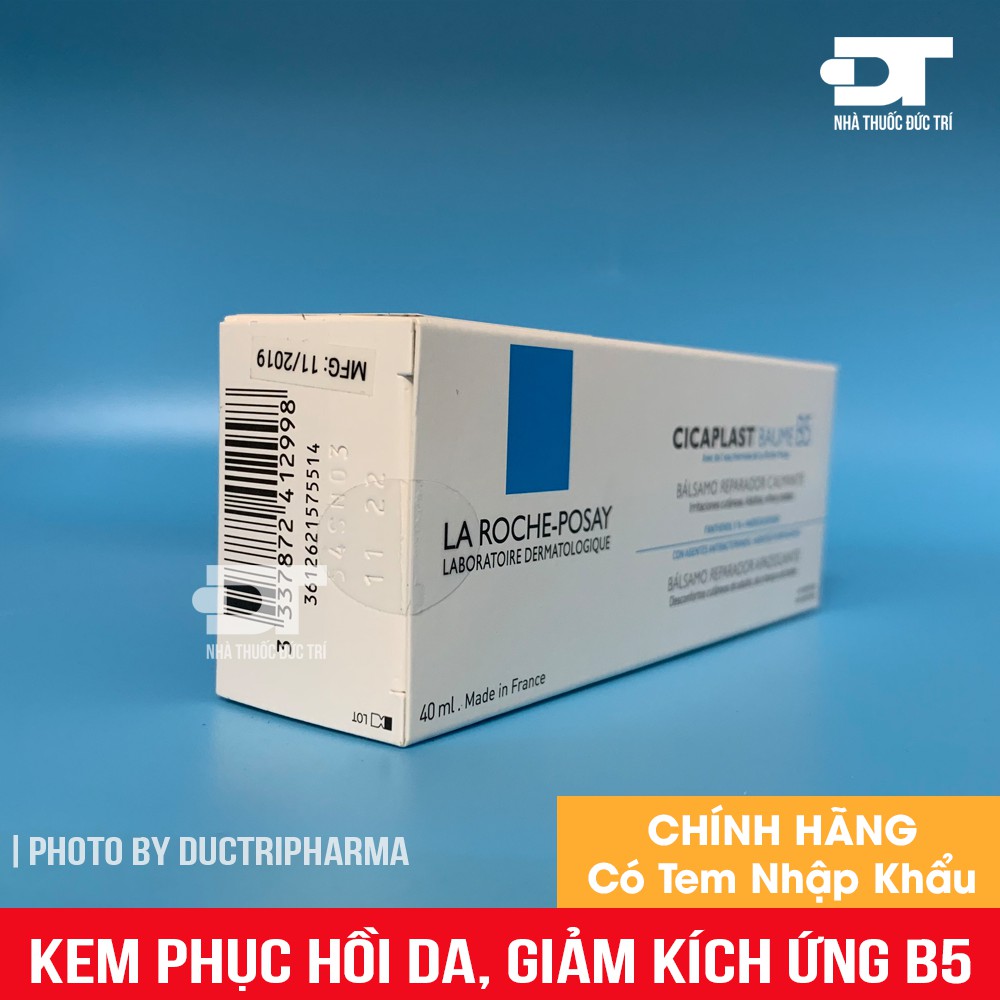 [NHẬP KHẨU CHÍNH NGẠCH] Kem dưỡng giúp làm dịu, làm mượt, làm mát & phục hồi da La Roche Posay Cicaplast Baume B5 40ml