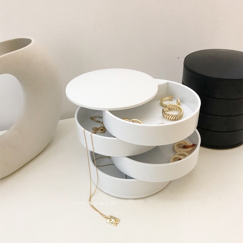 Hộp Đựng Trang Sức Để Bàn Nhiều Tầng Kiểu Dáng Sáng Tạo Phong Cách Bắc Âu Thời Trang