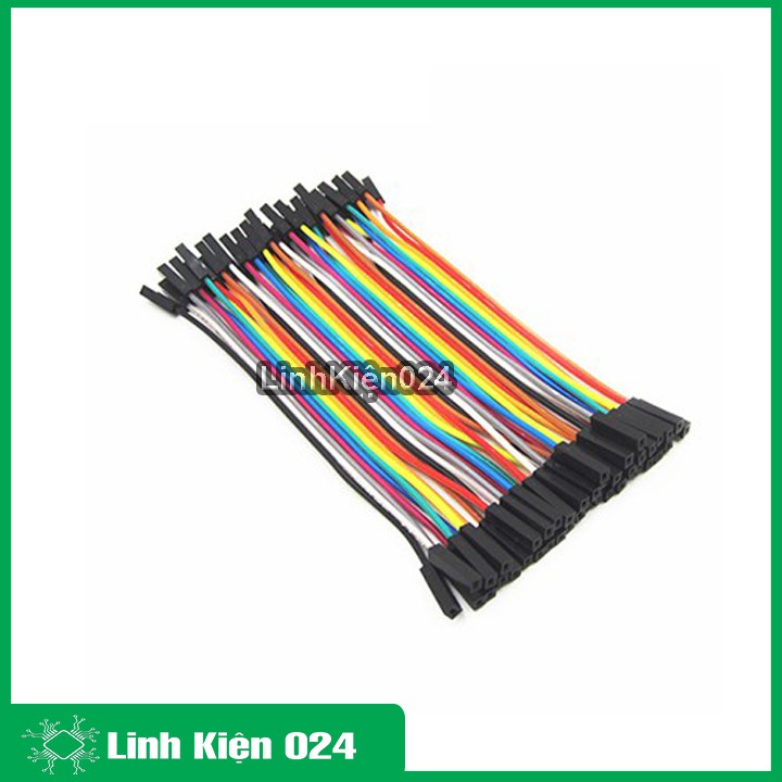 Tệp 10 sợi dây nối 40P 7 màu dài 30cm (2 đầu cái cái)