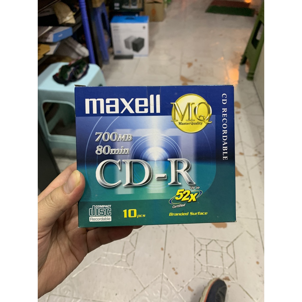 Hộp 10 Đĩa CD-R Trắng Maxell MQ
