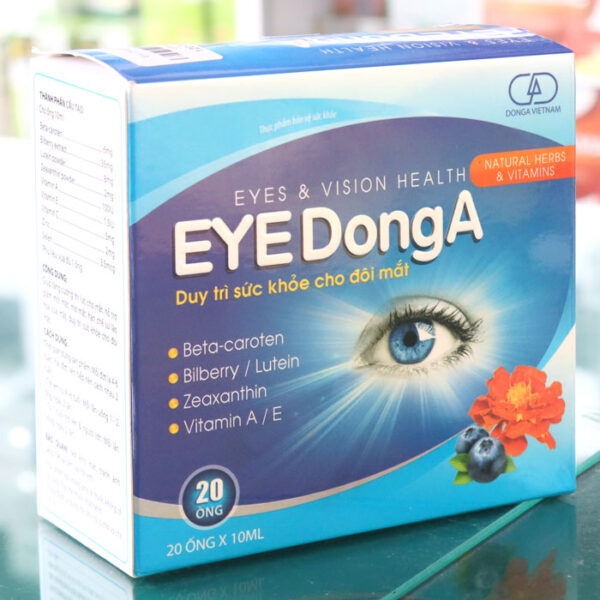 Eye DongA- Hỗ trợ duy trì sức khỏe cho đôi mắt, tăng cường thị lực và hỗ trợ giảm mỏi mắt, mờ mắt ( Hộp 20 ống)